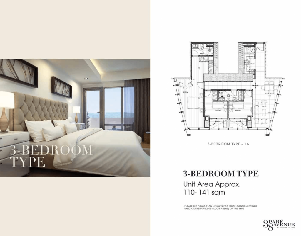 38 Park Avenue Floor Plan 10 38 Park Avenue condo Cebu 3 bedroom
