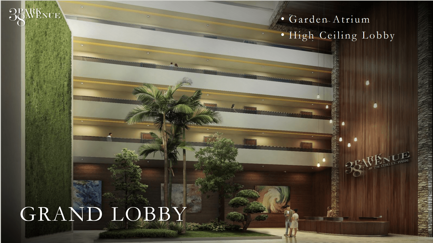 38 Park Avenue condo Cebu grand lobby