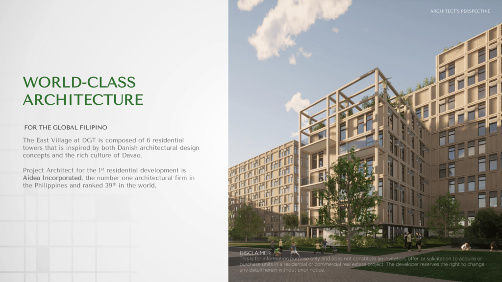 Davao City - Davao Global Township | Best Township Development (Asia) -The East Village 3 davao global township architectural design