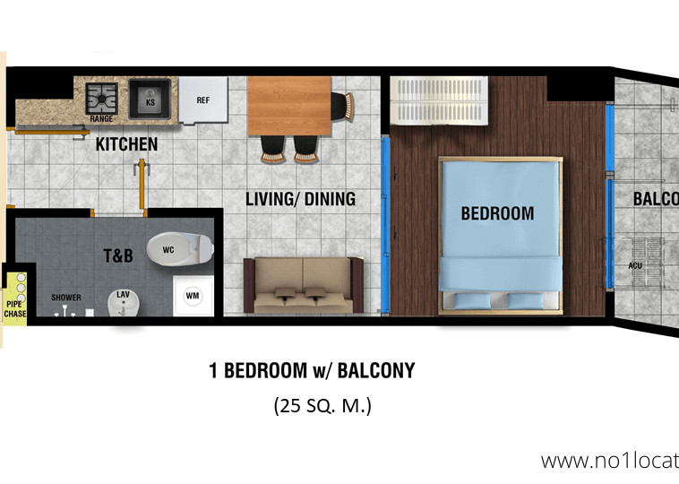 primeworld district 1 bedrom with balcony