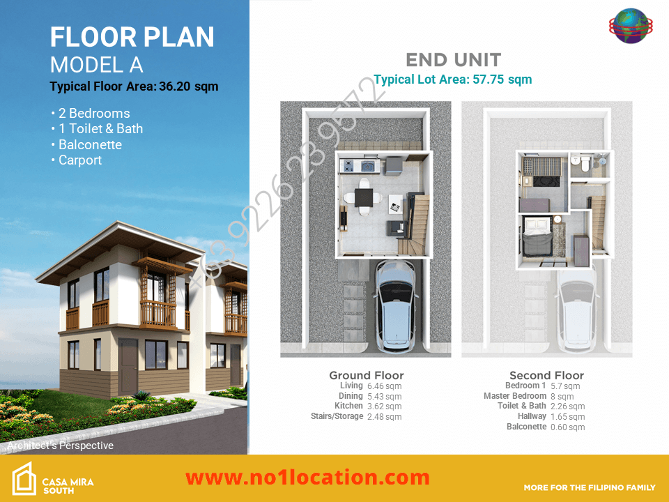 casa mira south model A end unit