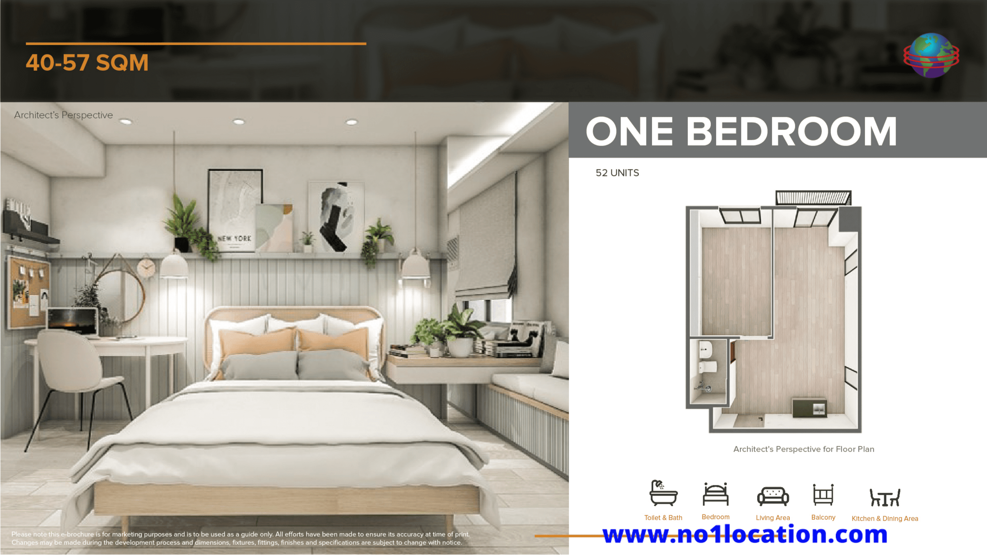 The Median Flats 1 bedroom unit