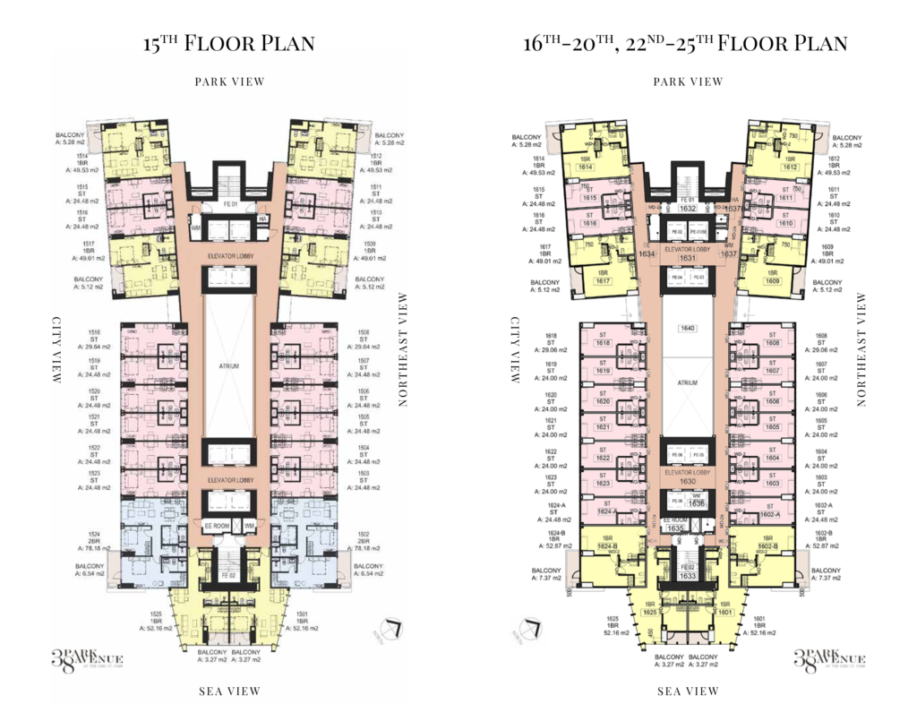 38 Park Avenue Floor Plan 15 15th Floor _(2nd Image-16-20, 22-25th Floor