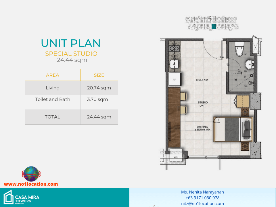 casa mira mandaue towers special studio floor plan