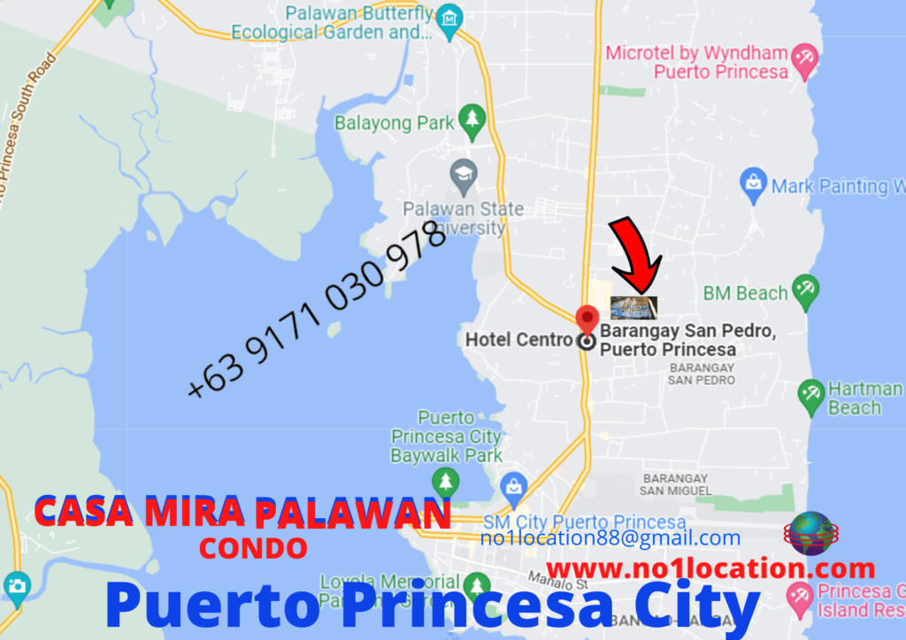 Casa Mira Towers Palawan | Below P2.99M | Condo for Sale in Palawan, Puerto Princesa | 5 casa mira palawan location map
