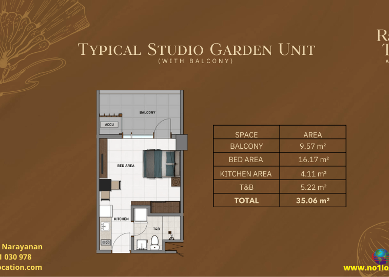 ranuda tower studio garden unit